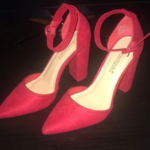 Red ankle heels